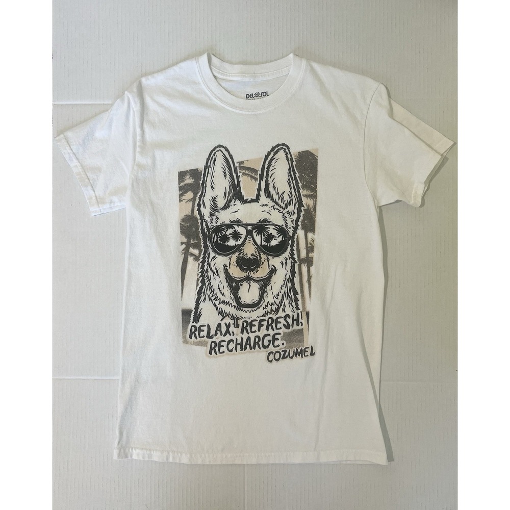 Del Sol Color Change White T-Shirt Size Small Cozumel Relax, Refresh, Recharge